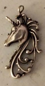 ~* VINTAGE 925 STERLING UNICORN *~